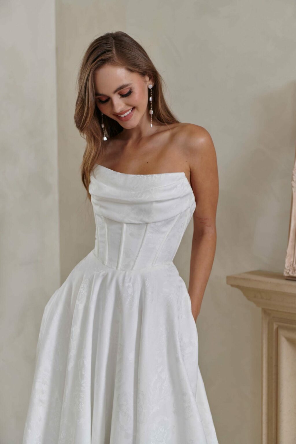 Greer wedding dress from Serene by Madi Lane, available from Bys Vyken Bridal