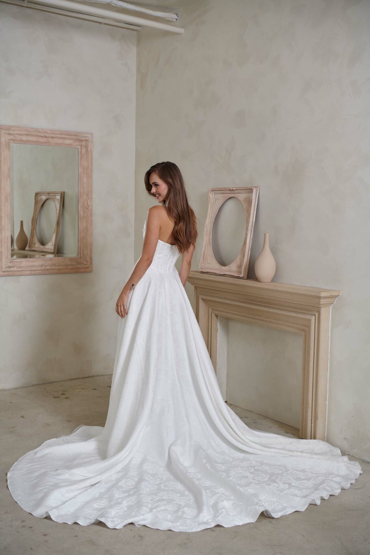 Greer wedding dress from Serene by Madi Lane, available from Bts Vyken Bridal