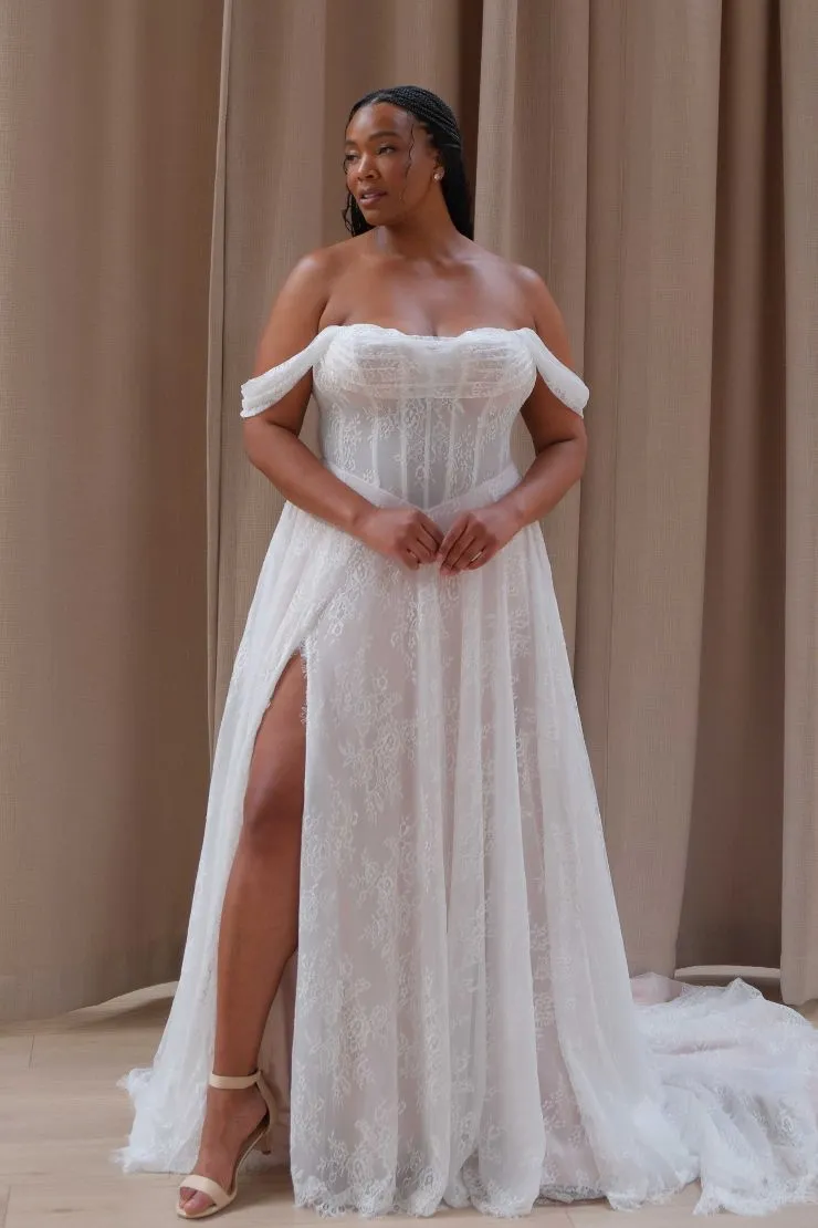 Photograph of the Meyer wedding dress, part of the Kismet Collection from Serene by Madi Lane