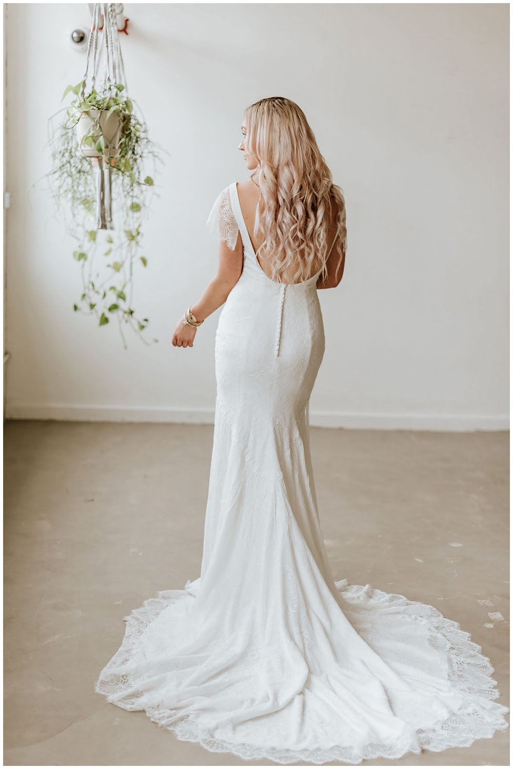 Photograph of the Sara gown by Shikoba Bride, available at Bys Vyken Bridal