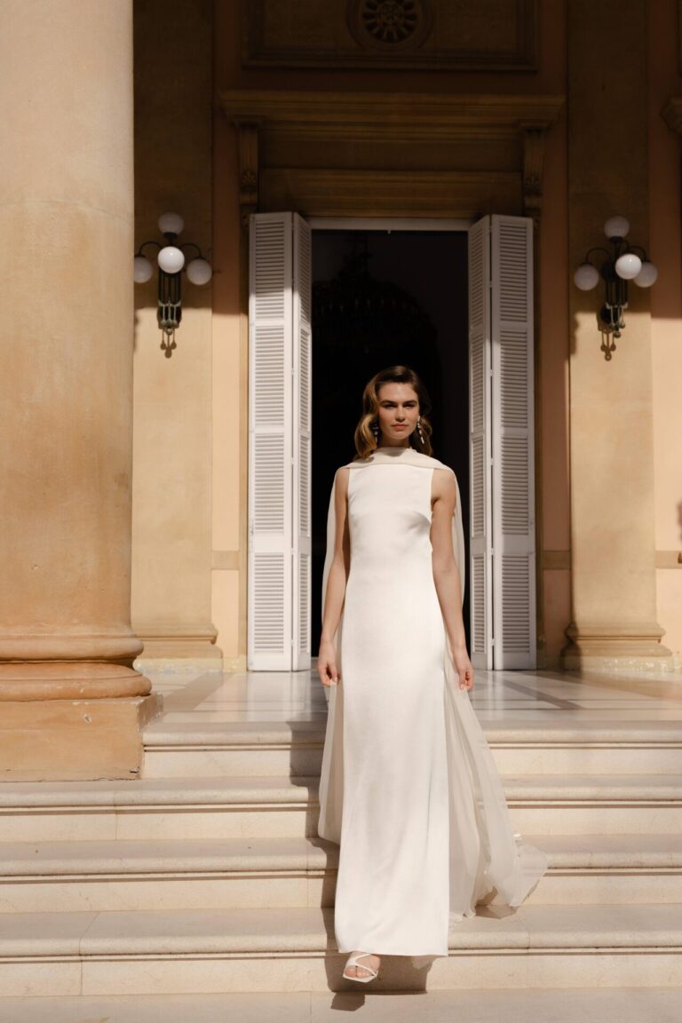 Marylise wedding dress backless silk floaty and light