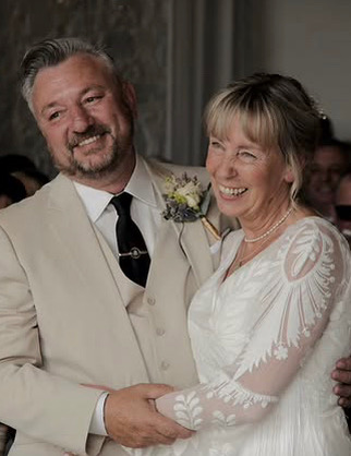 Photograph of Kerrie in the dress she chose from Bys Vyken Bridal