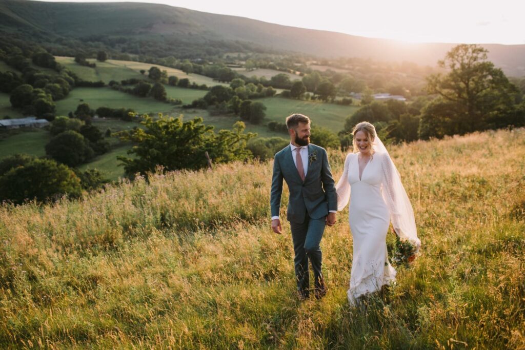 Photograph of Sarah in the dress she chose from Bys Vyken Bridal