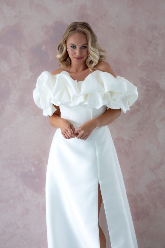 Photograph of a boho wedding hairstyle by Amy Marie Bridal Hair