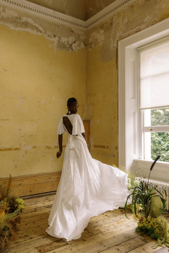 boho silky wedding dress shikoba ruby