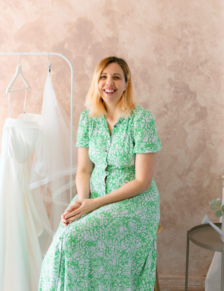 Photograph of Zoe from Bys Vyken Bridal boutique, Bristol by Katie Sweet Photography