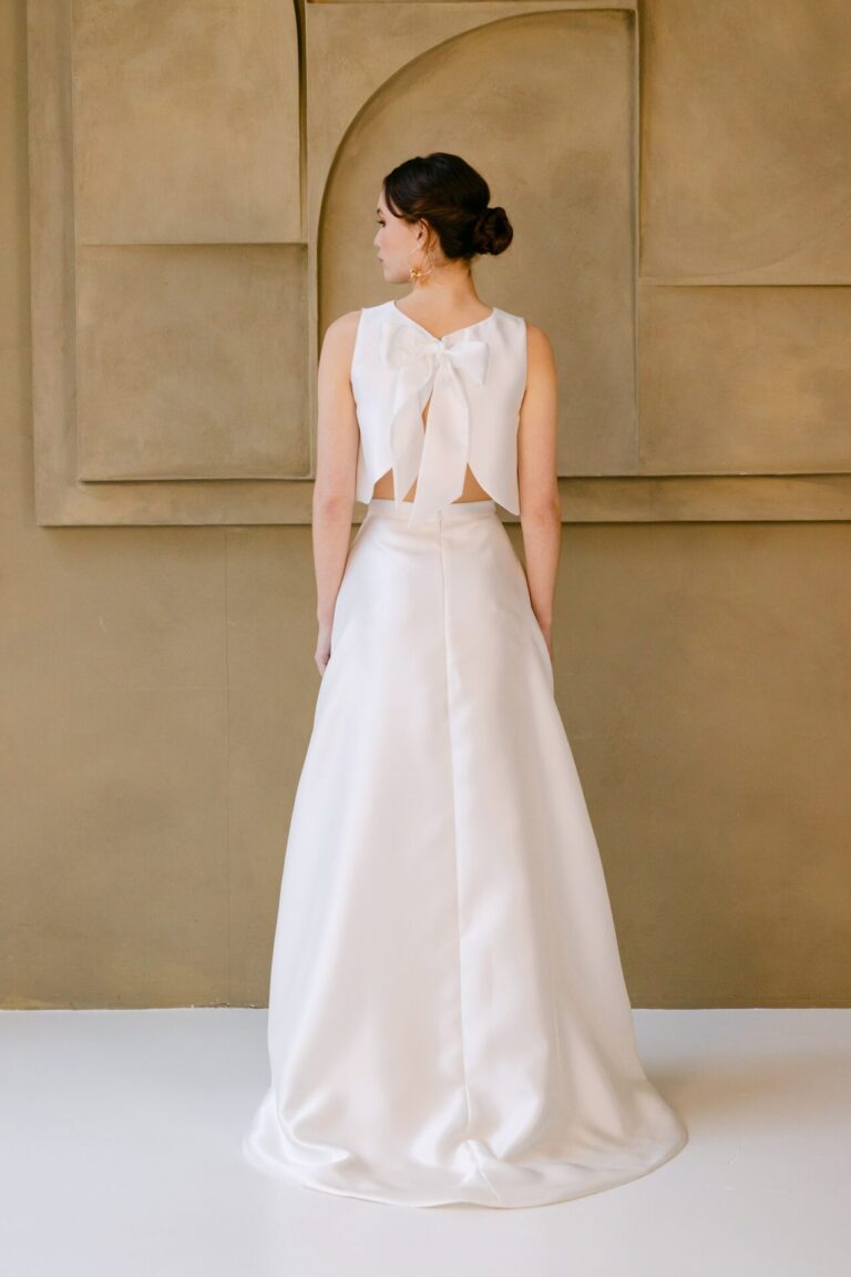Livia top and Azucena Skirt modern bridal two piece set